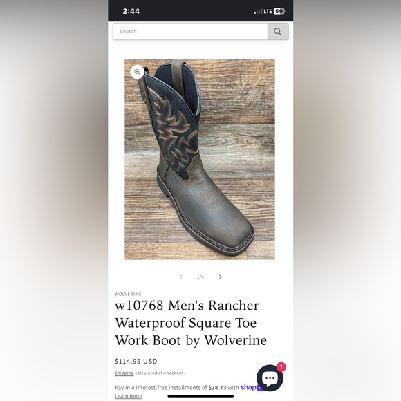 WOLVERINE men’s rancher boots - Picture 11 of 12